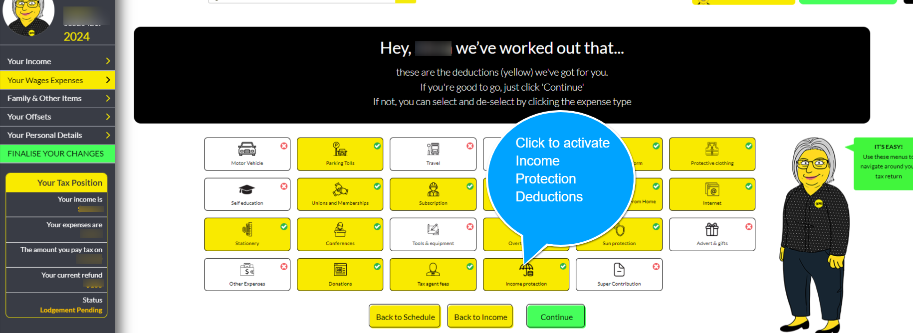 Income Protection deductions Income Protection
